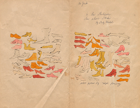 Andy Warhol, Frontispiece for a la Recherche du Shoe Perdu, 1955. Artwork: © 2022 The Andy Warhol Foundation for the Visual Arts, Inc. / Licensed by DACS, London.